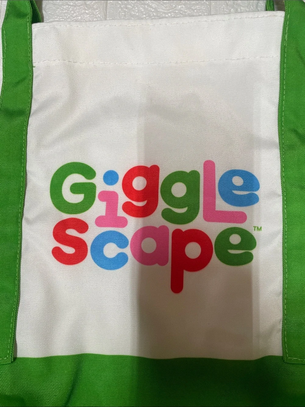 Target Gigglescape Summer Market Tote Plush Play Food Bag Green White NWT 8in